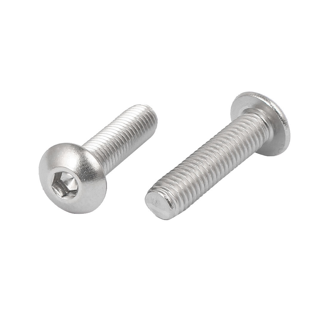 uxcell Uxcell M6x18mm 316 Stainless Steel Button Head Hex Socket Cap Screw Bolt Fastener 10pcs