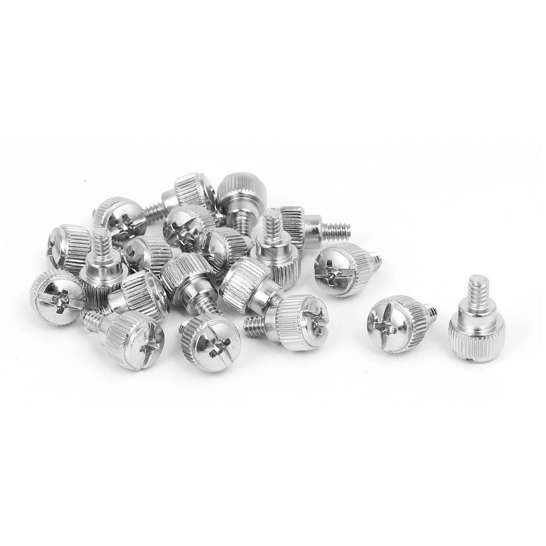 uxcell Uxcell M3.5 6#-32 PC Computer Case Thumbscrews Thumb Screws Silver Tone 20pcs