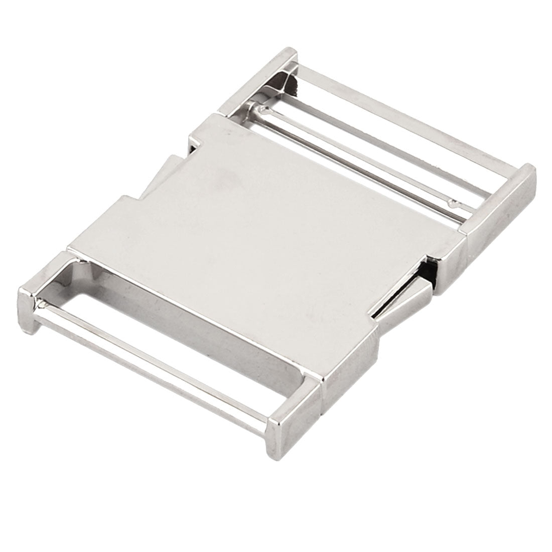 uxcell Uxcell Bag Metal Flat Side Quick Release Buckle 1.5" Inside Width Silver Tone