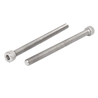 Harfington Uxcell M8x110mm Thread 304 Stainless Steel Hex Socket Head Cap Screw Bolt DIN912 5pcs