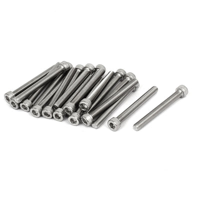 uxcell Uxcell M6 x 55mm Thread 304 Stainless Steel Hex Socket Head Cap Screw Bolt DIN912 20pcs