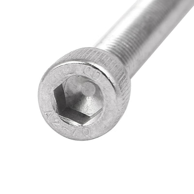 Harfington Uxcell M6 x 80mm Gewinde 304 Edelstahl Innensechskantschraube Schraube Schrauben DIN912 6Stk Zylinderschrauben mit Innensechskant Zylinderkopfschrauben Maschinenschrauben Gewindeschrauben