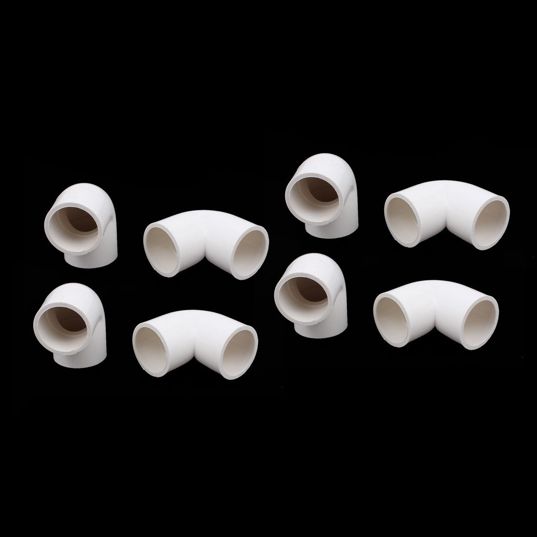 uxcell Uxcell 8 Pcs 25mm Dia 90 Degree Elbow Type PVC-U Pipe Connector Adapter Fitting White