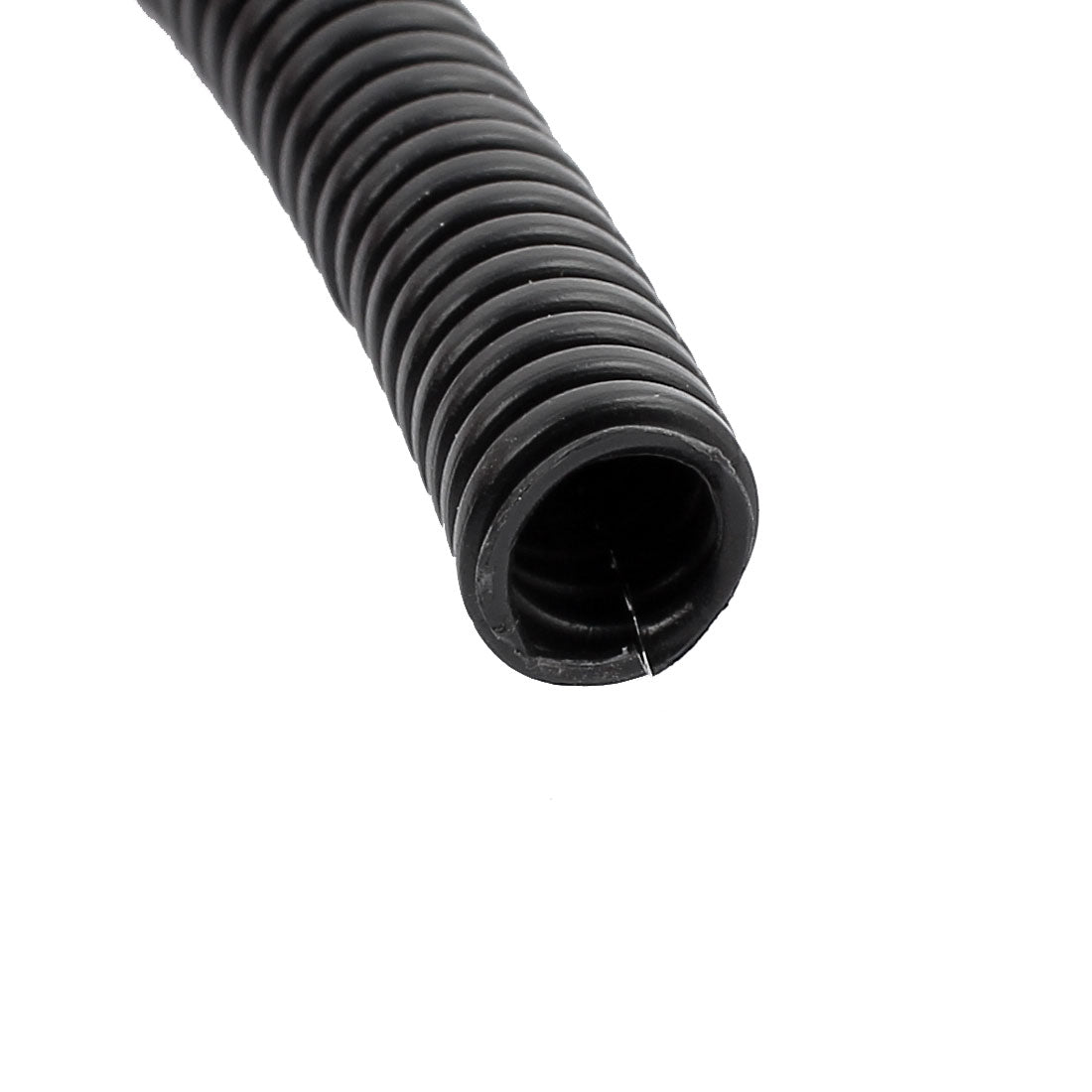 uxcell Uxcell 16 M 6.5 x 10 mm Plastic Split Corrugated Conduit Tube for Garden,Office Black