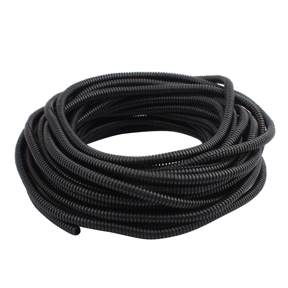 uxcell Uxcell 16 M 6.5 x 10 mm Plastic Split Corrugated Conduit Tube for Garden,Office Black