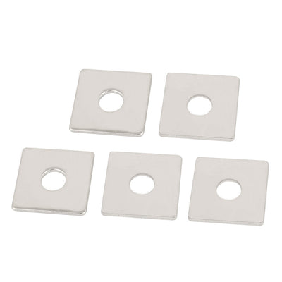 Harfington Uxcell M6 x 20mm Square Stainless Steel Flat Repair Plate Silver Tone 5pcs
