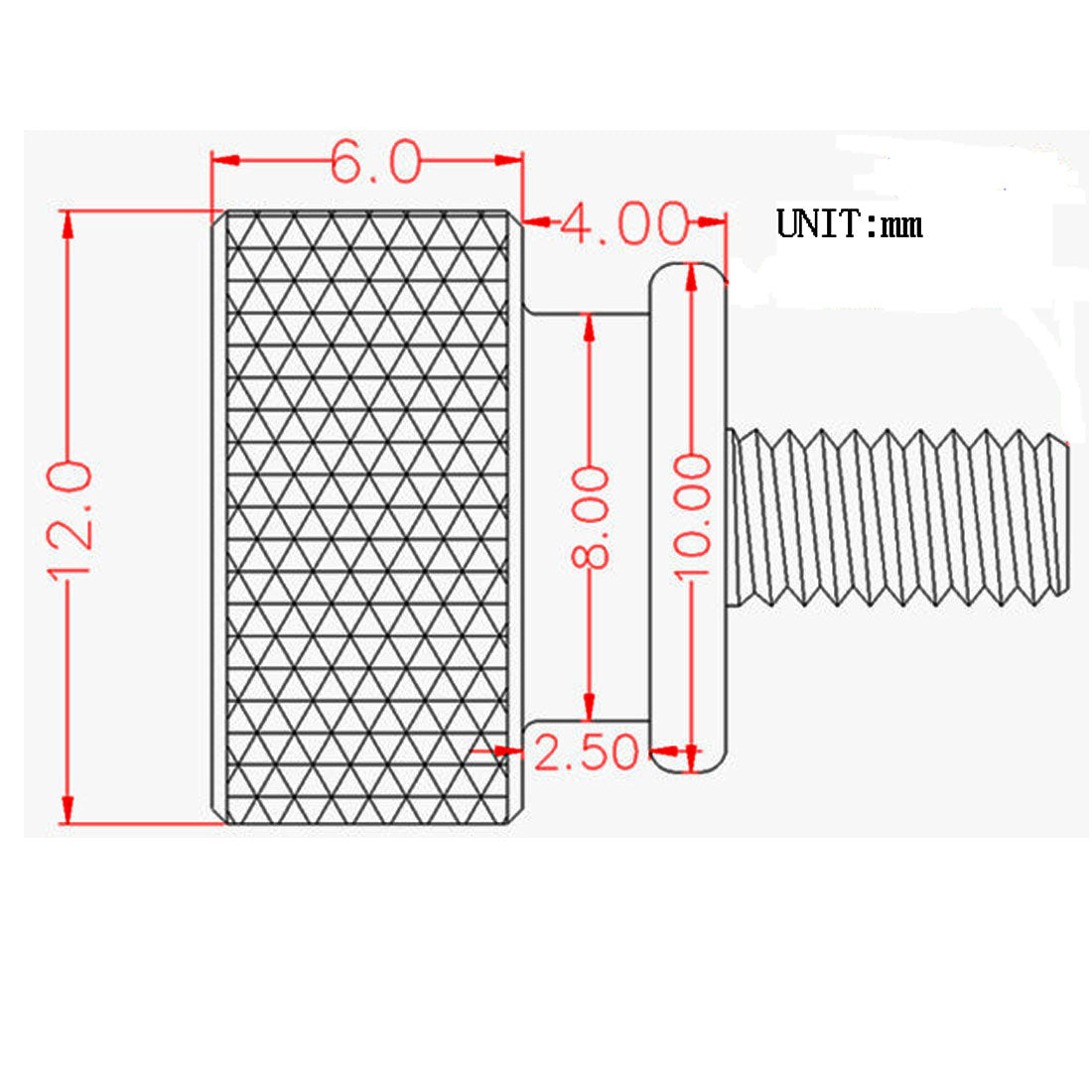 uxcell Uxcell 10pcs Computer PC Deckel voll Gewinde gerändelt Daumenschraube 6#-32 Grün