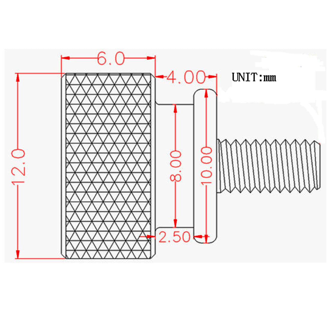 uxcell Uxcell Computer PC Case Fully Threaded Knurled Thumb Screws Gold Tone 6#-32 10pcs