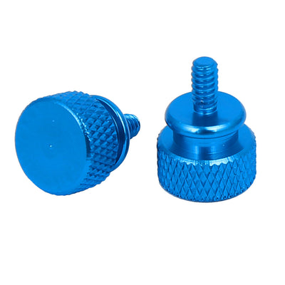 Harfington Uxcell Computer PC Case Fully Threaded Knurled Thumb Screws Sky Blue 6#-32 10pcs