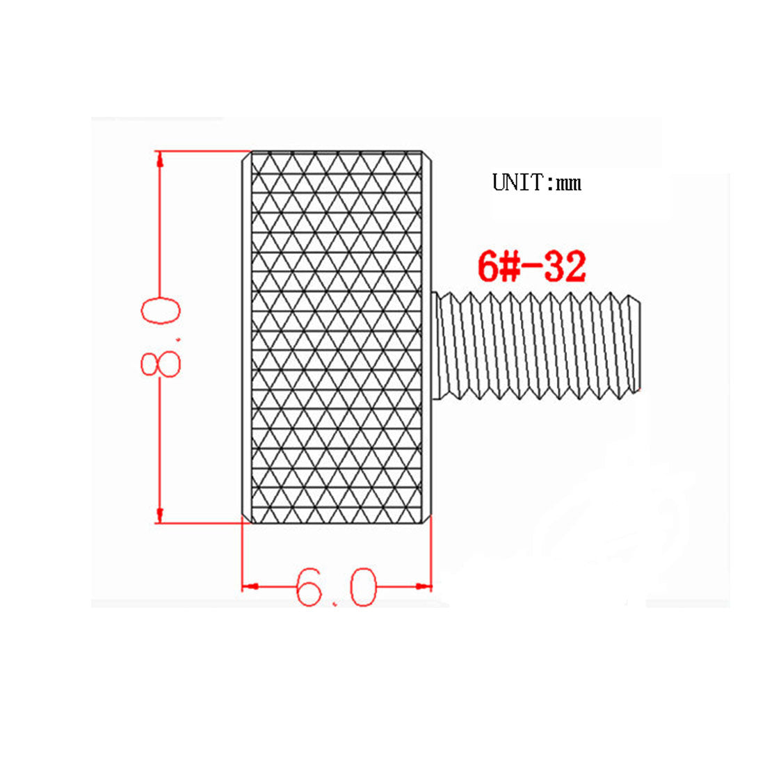 uxcell Uxcell 4pcs Computer Grafik Karte eben Kopf gerändelt Daumenschraube 6#-32