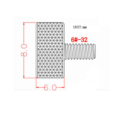 Harfington Uxcell 4pcs Computer Grafik Karte eben Kopf gerändelt Daumenschraube 6#-32