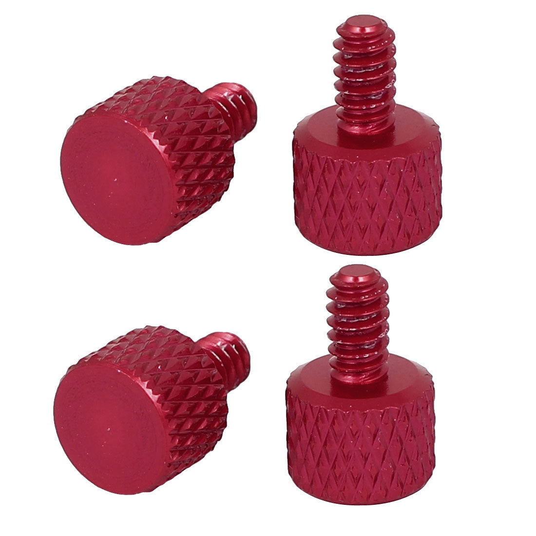 uxcell Uxcell Computer Graphics Card Flat Head Knurled Thumb Screws Wine Red 6#-32 4pcs