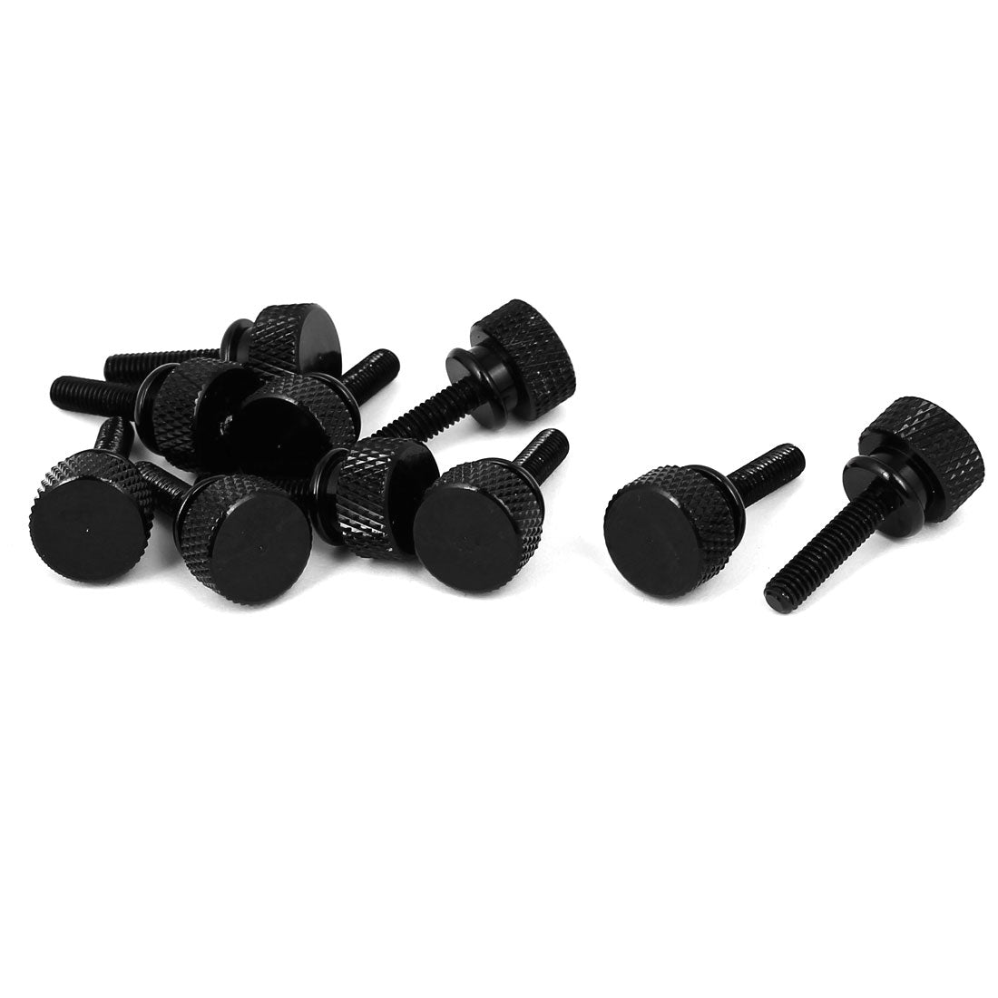 uxcell Uxcell Computer PC Case Shoulder Type Knurled Thumb Screw Black M4x16mm 10pcs