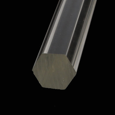 Harfington Uxcell Acrylic Hexagon Shaped Rod PMMA Bar Clear 15mm Hex Width 10 Inch Long