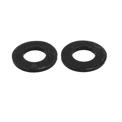 Harfington Uxcell M5 x 10mm x 1mm Black Zinc Plated Flat Washers Spacers Fastener 200PCS