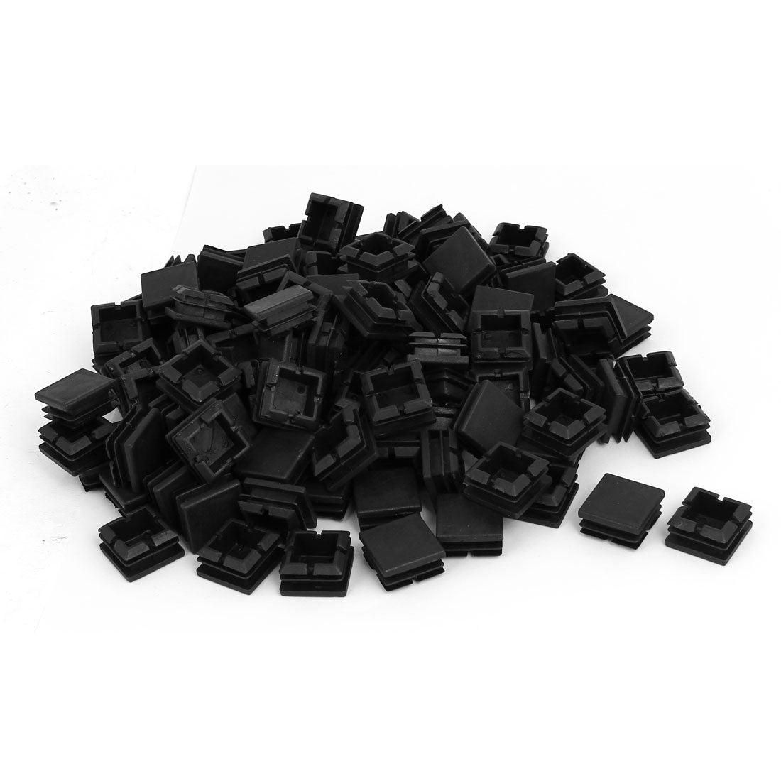 uxcell Uxcell 25mmx25mm Plastic Square Blanking End Caps Tube Inserts Black 200pcs