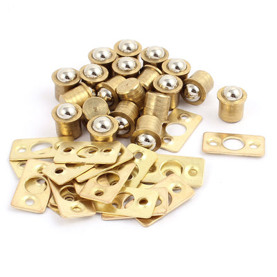 uxcell Uxcell Door Cabinet Closet 9.5mm Dia Copper Ball Catch Latch Catcher 20 Sets