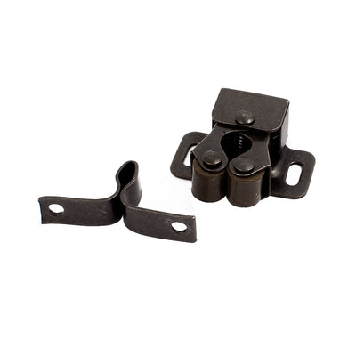 Harfington Uxcell Cupboard Cabinet Door Double Ball Roller Catch Latch 35x28x12mm Bronze 10pcs