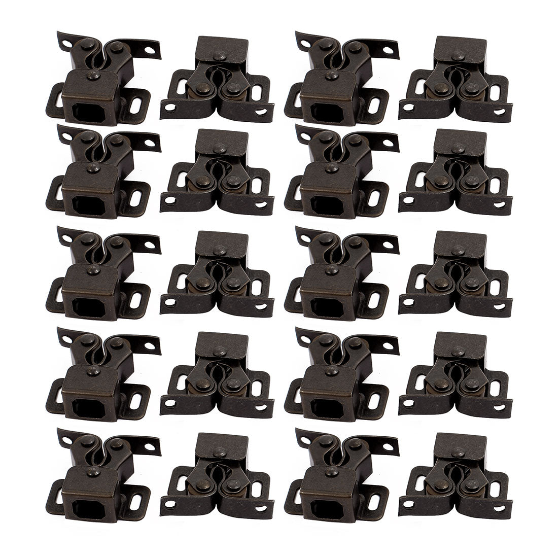 uxcell Uxcell Cupboard Cabinet Door Double Ball Roller Catch Latch 35x28x12mm Bronze 20pcs