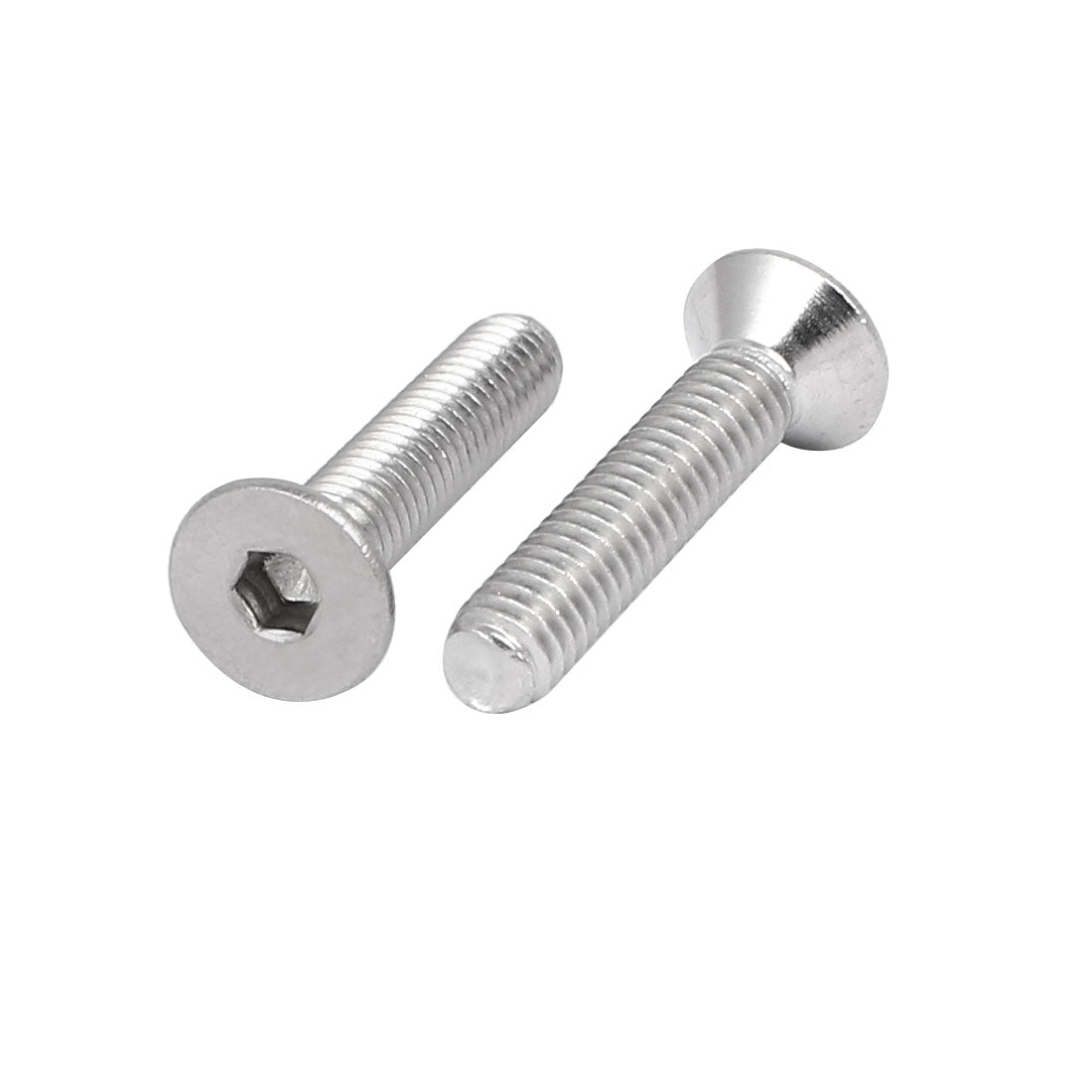 uxcell Uxcell M4x20mm 304 Stainless Steel Flat Head Hex Socket Screws Fasteners DIN7991 60pcs