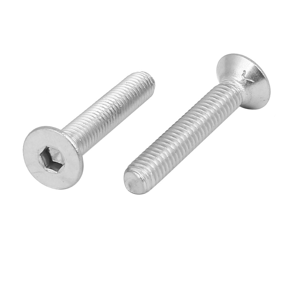 uxcell Uxcell M6x35mm 304 Stainless Steel Flat Head Hex Socket Screws Fastener DIN7991 10pcs