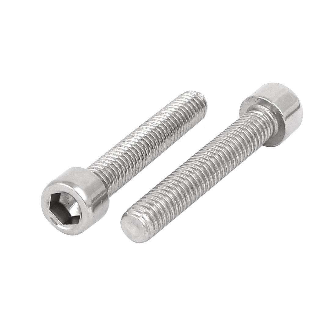 uxcell Uxcell M6x35mm 304 Stainless Steel Fully Thread Hex Socket Cap Head Screws Bolts 20pcs