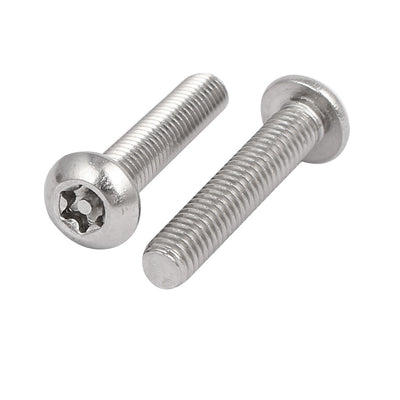 Harfington Uxcell M5x25mm 304 Stainless Steel Button Head Torx Security Tamper Proof Screws 30pcs