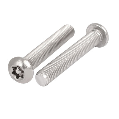 Harfington Uxcell M8x50mm 304 Stainless Steel Button Head Torx Security Machine Screws 4pcs