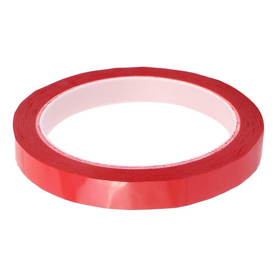 Harfington Uxcell 12mm Single Sided Strong Self Adhesive Mylar Tape 50M Length Red