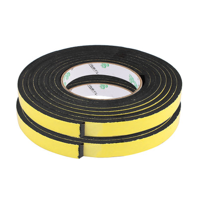 Harfington Uxcell 2Pcs 15mm x 5mm Single Sided Self Adhesive Shockproof Sponge Foam Tape 3 Meters