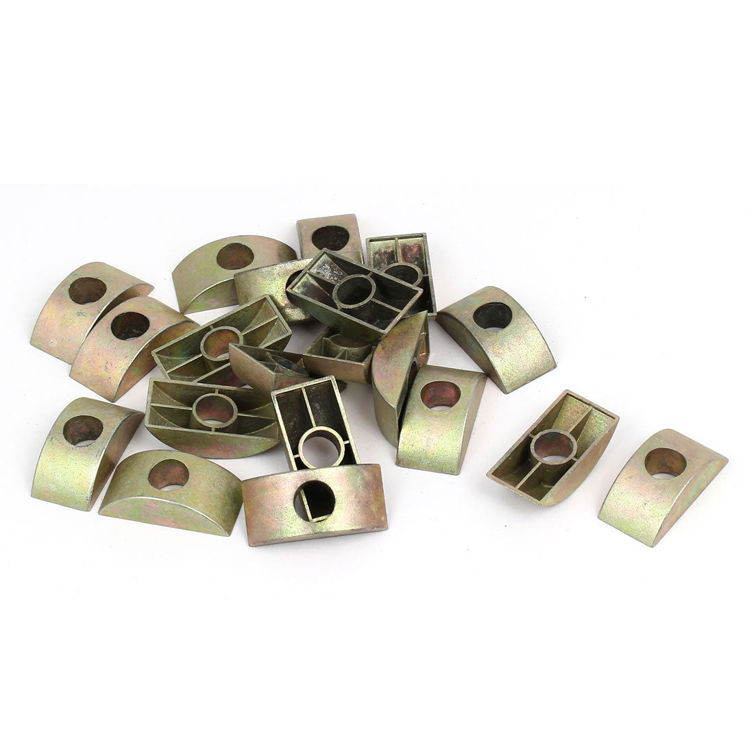 uxcell Uxcell 8.5mm Hole Dia Furniture Connector Half Moon Spacers Washer Bronze Tone 20PCS