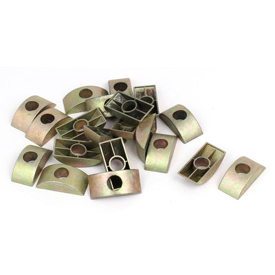 Harfington Uxcell 8.5mm Hole Dia Furniture Connector Half Moon Spacers Washer Bronze Tone 20PCS