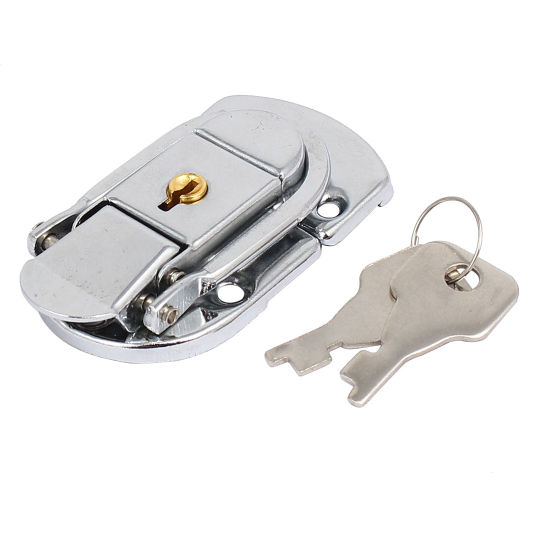 uxcell Uxcell Suitcase Briefcase Wooden Case Alloy Toggle Latch Hasp Lock 64mm Long w 2 Keys