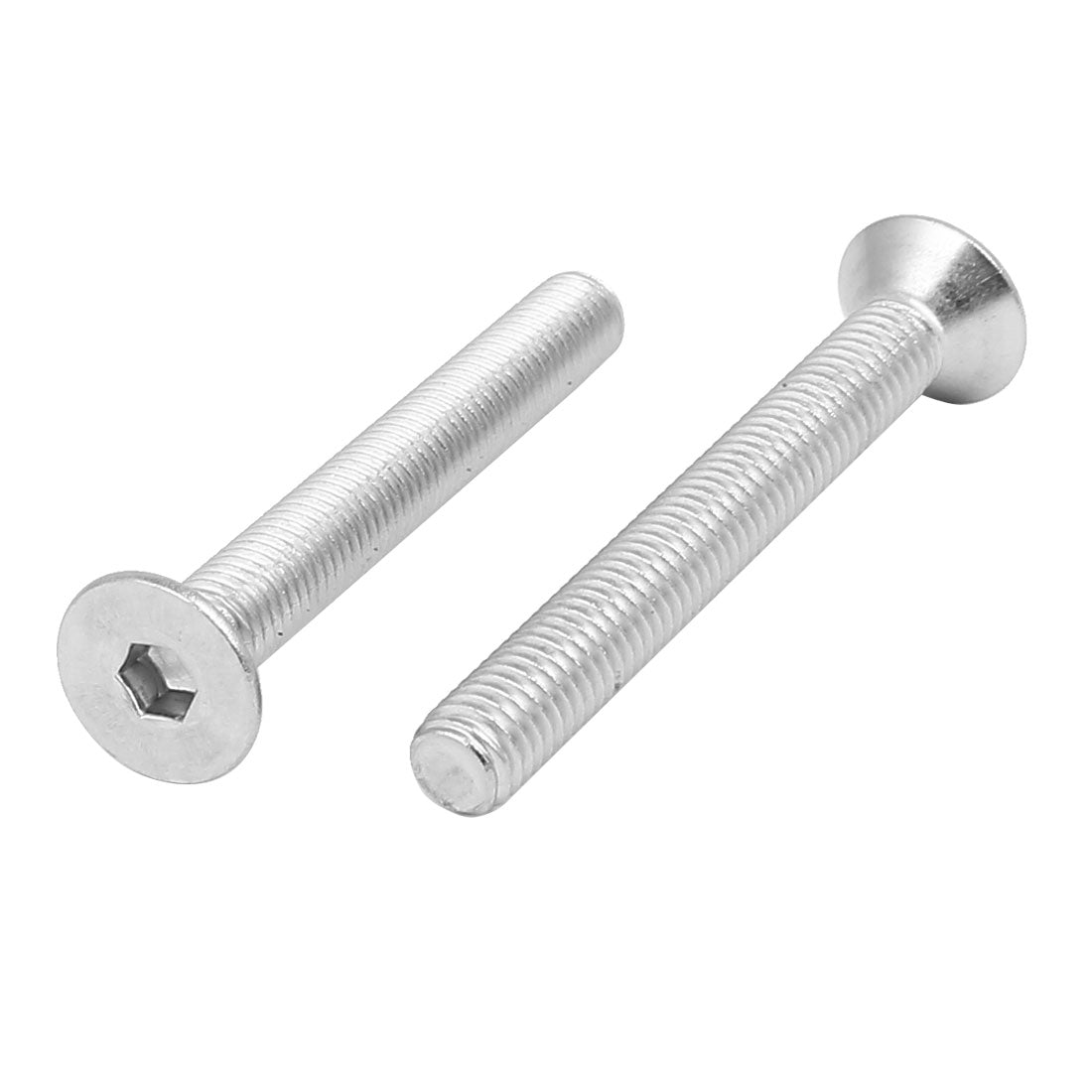 uxcell Uxcell M8x65mm 304 Stainless Steel Flat Head Hex Socket Cap Screws DIN7991 10pcs