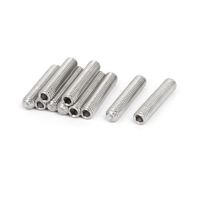 Harfington Uxcell M6x30mm 316 Stainless Steel Hex Socket Cup Point Grub Set Screws 10pcs