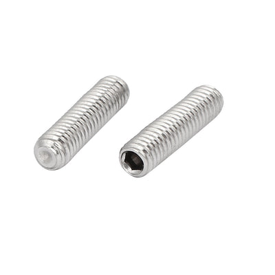 Harfington Uxcell M4x16mm 316 Stainless Steel Hex Socket Cup Point Grub Set Screws 10pcs