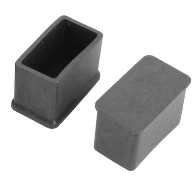 Harfington Uxcell 15x30mm Rubber Chair Leg Caps Feet Tips Rectangular Furniture Table Covers Floor Protectors 12pcs