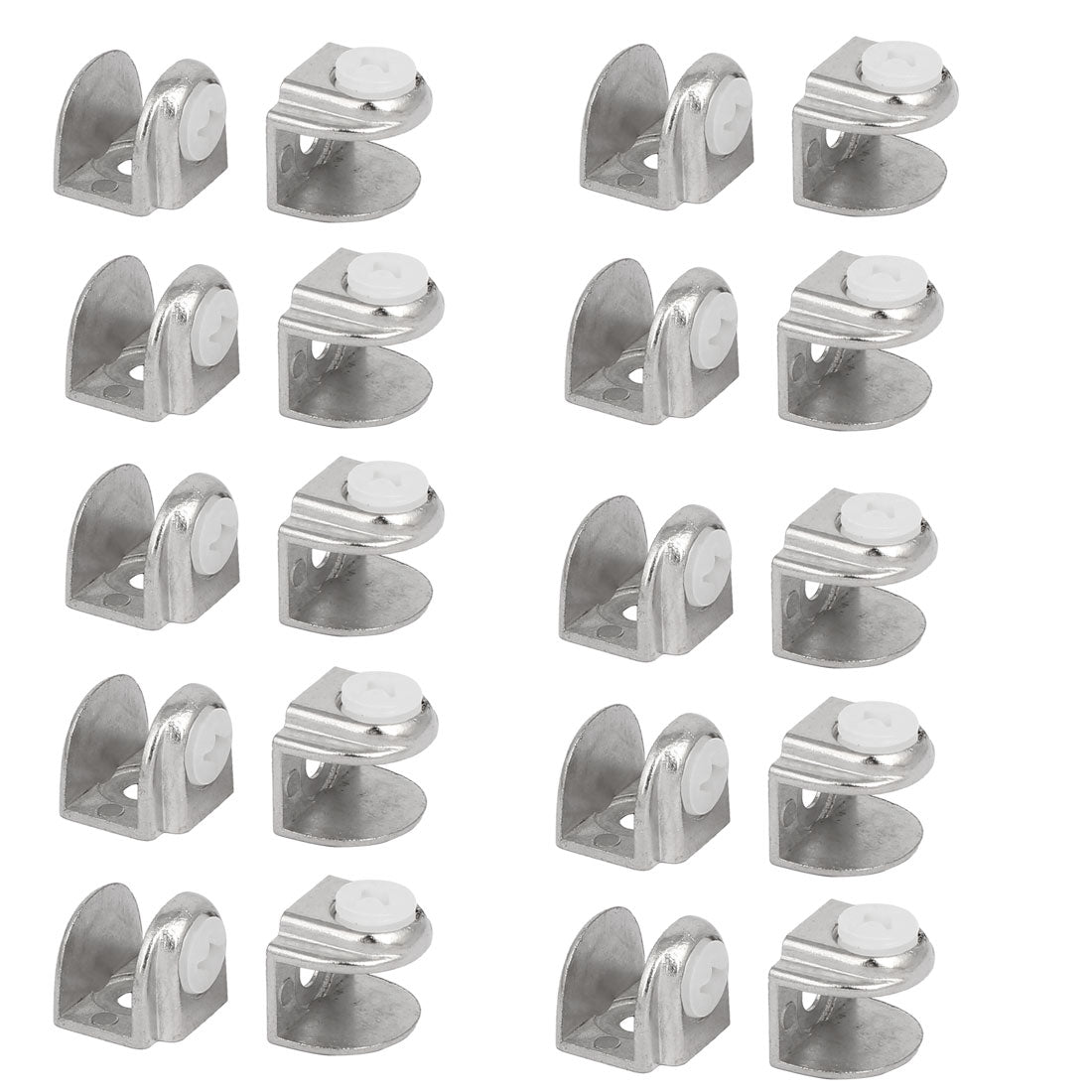 uxcell Uxcell 5mm-9.5mm Thickness Half Round Shaped Glass Clamps Support 20pcs