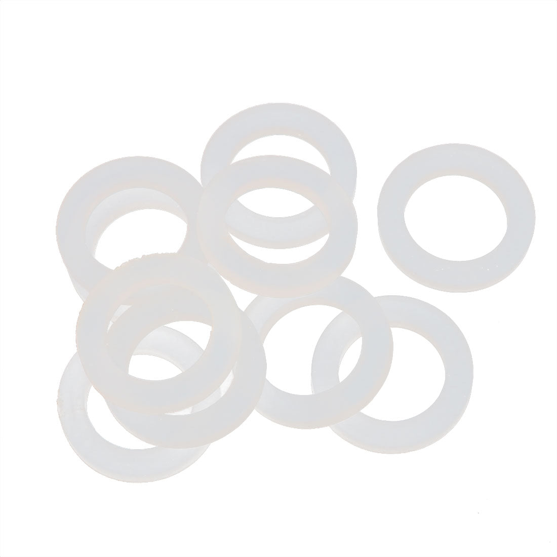 uxcell Uxcell 10pcs 16mm x 24mm x 3mm Silicone O Ring Seal Gaskets White for Pipe Tube Hose