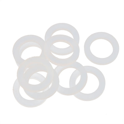 Harfington Uxcell 10pcs 16mm x 24mm x 3mm Silicone O Ring Seal Gaskets White for Pipe Tube Hose