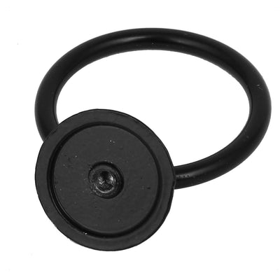 Harfington Uxcell Furniture Drawer Door Metal Ring Pull Handles Knobs Black 52x43x13mm 4pcs