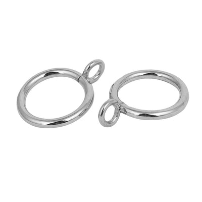 Harfington Uxcell 28mm Inner Dia Metal Curtain Drape Sliding Eyelet Rings Silver Tone 24pcs