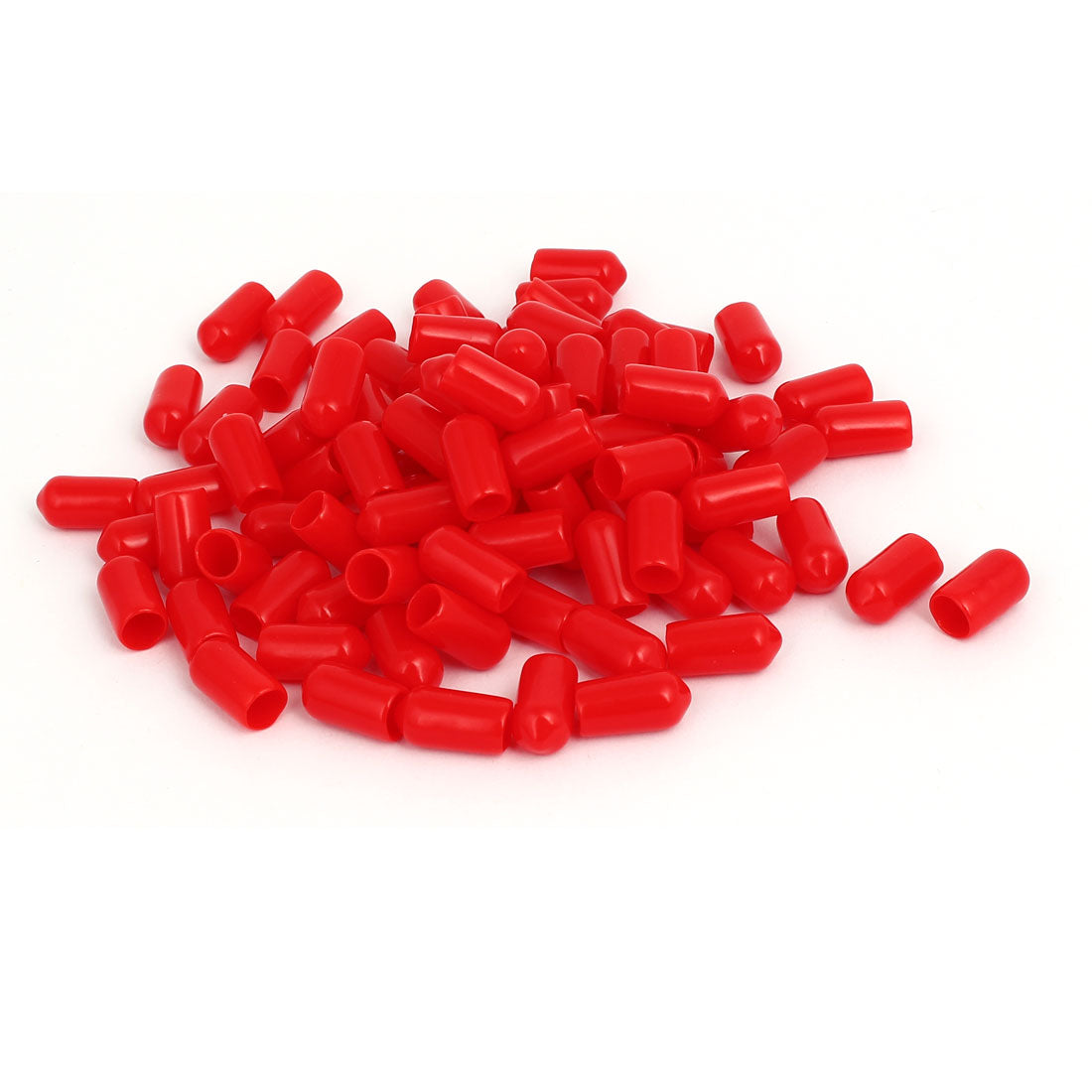 uxcell Uxcell 7.5mm Inner Dia Rubber Insulated End Cap Screw Thread Protector Cover Red 100pcs