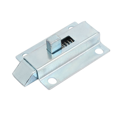 Harfington Uxcell 50mm 2" Length Metal Spring Loaded Barrel Bolt Door Latch Lock Silver Tone