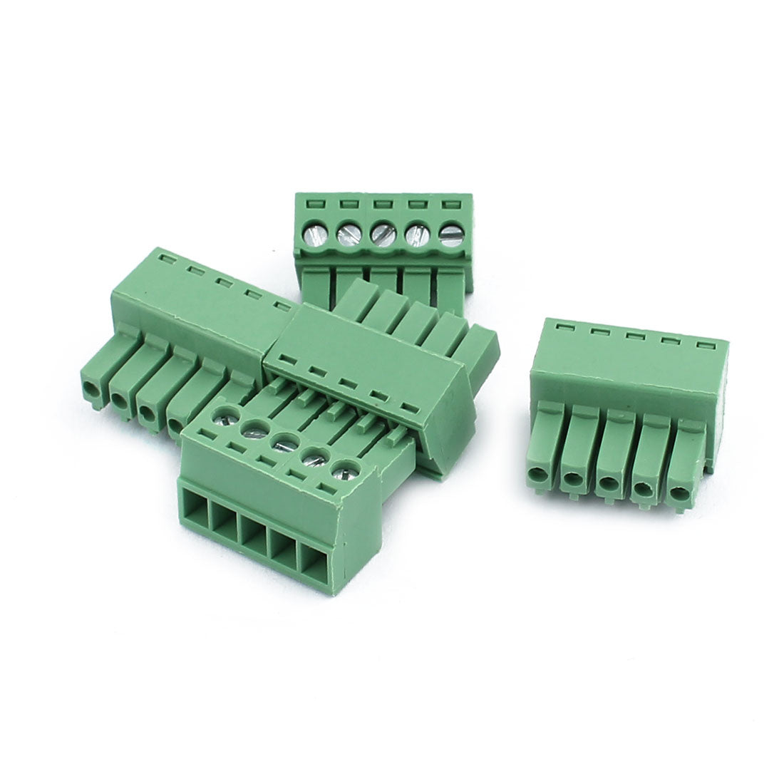 uxcell Uxcell 5Pcs 300V KF2EDGK 3.5mm Pitch 5-Pin PCB Screw Terminal Block Connector