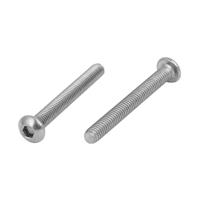 Harfington Uxcell M3x25mm 304 Stainless Steel Button Head Hex Socket Cap Screws Fastener 60pcs