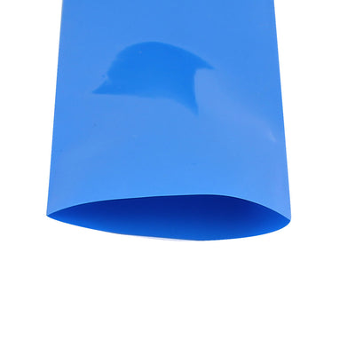 Harfington Uxcell 60mm Flat Width 2.1M Length PVC Heat Shrink Tube Blue for 18650 Batteries