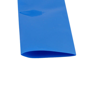 Harfington Uxcell 30mm Flat Width 8M Length PVC Heat Shrink Tube Blue for 18650 Batteries