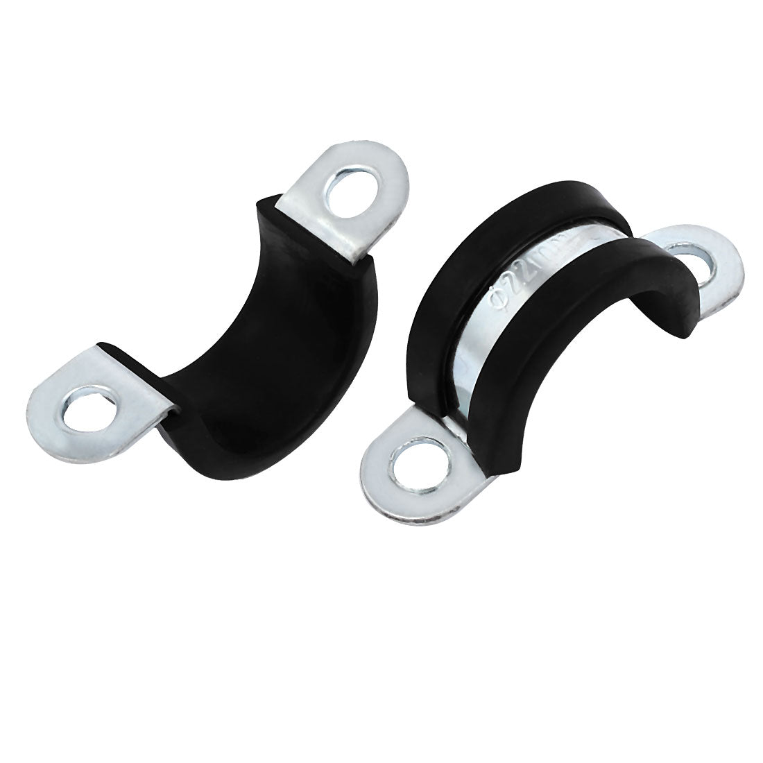 uxcell Uxcell M22 EPDM Rubber Lined U Shaped Pipe Tube Strap Clamps Clips Fasteners 3pcs