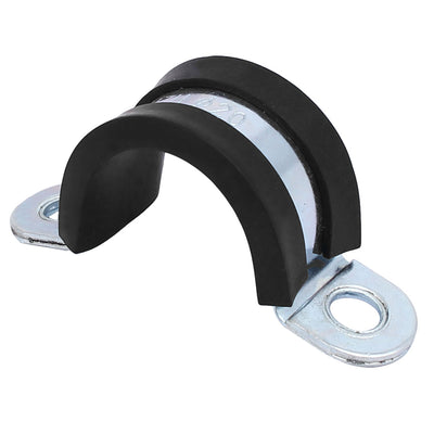 Harfington Uxcell M20 EPDM Rubber Lined U Shaped Pipe Tube Strap Clamps Clips Fasteners 5pcs